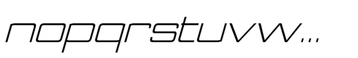 Nesobrite Light Expanded Italic Font LOWERCASE