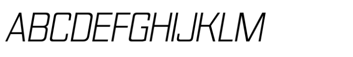 Nesobrite Light Semi-condensed Italic Font UPPERCASE