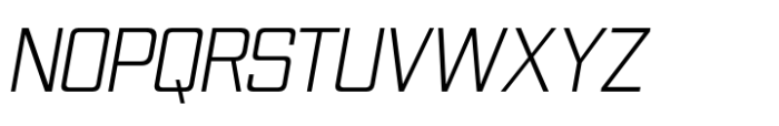Nesobrite Light Semi-condensed Italic Font UPPERCASE