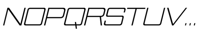 Nesobrite Light Semi-expanded Italic Font UPPERCASE