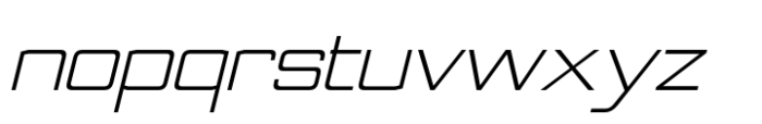 Nesobrite Light Semi-expanded Italic Font LOWERCASE
