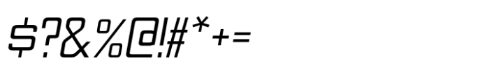 Nesobrite Semi-condensed Italic Font OTHER CHARS