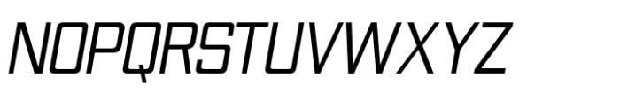 Nesobrite Semi-condensed Italic Font UPPERCASE