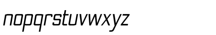 Nesobrite Semi-condensed Italic Font LOWERCASE