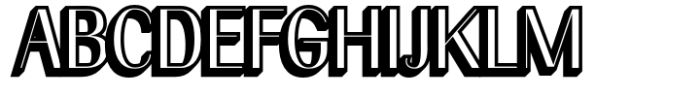 Nestine Extrude Left Font UPPERCASE