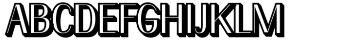 Nestine Extrude Right Font UPPERCASE