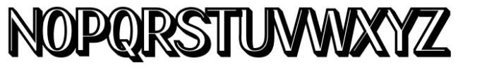 Nestine Extrude Right Font UPPERCASE