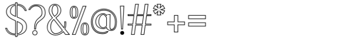Nestine Outline Font OTHER CHARS