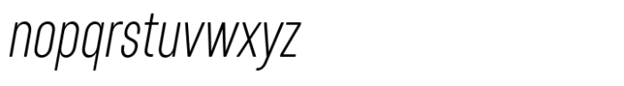 Nestor Extralight Oblique Font LOWERCASE