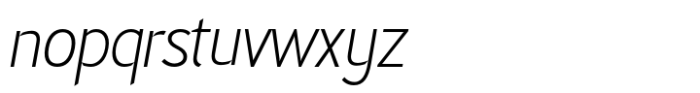 Nettle Sans Thin Italic Font LOWERCASE