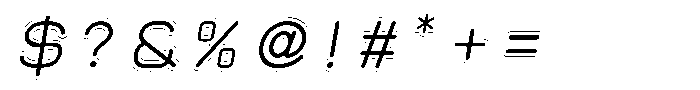Neu T Neu-T_Emboss Italic Font OTHER CHARS