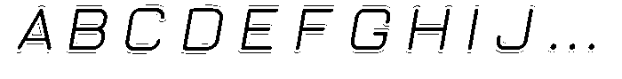 Neu T Neu-T_Emboss Italic Font UPPERCASE
