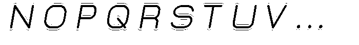 Neu T Neu-T_Emboss Italic Font LOWERCASE