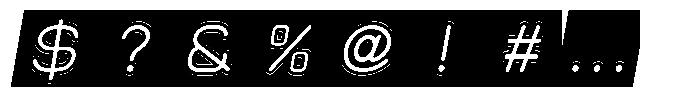 Neu T Neu-T_Emboss_LBL Italic Font OTHER CHARS