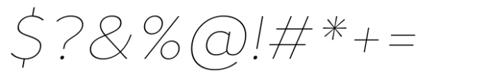 Neubaufra Thin Italic Font OTHER CHARS