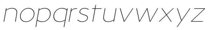 Neubaufra Thin Italic Font LOWERCASE