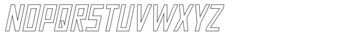 Neuborn Medium Italic Hollow Font UPPERCASE