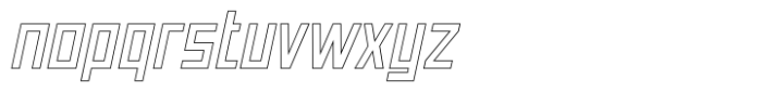 Neuborn Medium Italic Hollow Font LOWERCASE