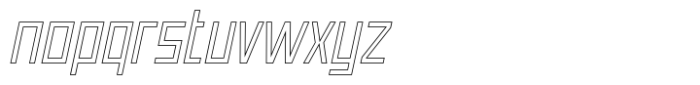 Neuborn Regular Italic Hollow Font LOWERCASE