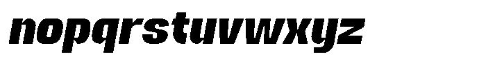 Neubricks Medium Italic Font LOWERCASE