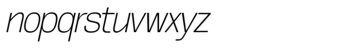 Neue Asgraf Thin Italic Font LOWERCASE