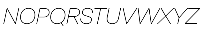 Neue Campton Thin Italic Font UPPERCASE