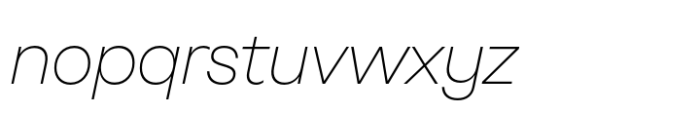 Neue Campton Thin Italic Font LOWERCASE