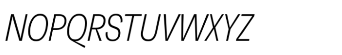 Neue Faktum Condensed ExtraLight Italic Font UPPERCASE