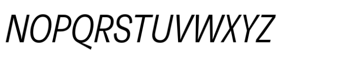 Neue Faktum Condensed Light Italic Font UPPERCASE