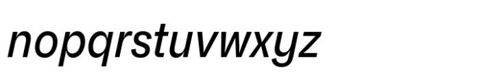Neue Faktum Condensed Regular Italic Font LOWERCASE