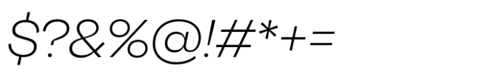 Neue Faktum Extended ExtraLight Italic Font OTHER CHARS