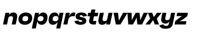 Neue Faktum Extended Extrabold Italic Font LOWERCASE