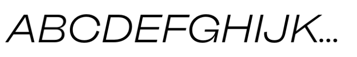 Neue Faktum Extended Light Italic Font UPPERCASE