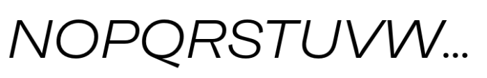 Neue Faktum Extended Light Italic Font UPPERCASE