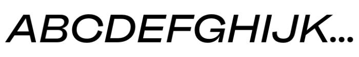 Neue Faktum Extended Medium Italic Font UPPERCASE