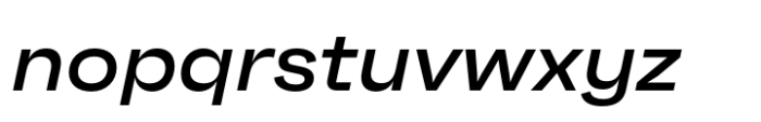 Neue Faktum Extended Medium Italic Font LOWERCASE