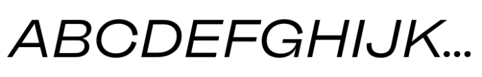 Neue Faktum Extended Regular Italic Font UPPERCASE