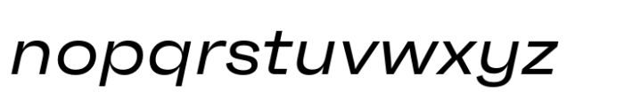 Neue Faktum Extended Regular Italic Font LOWERCASE