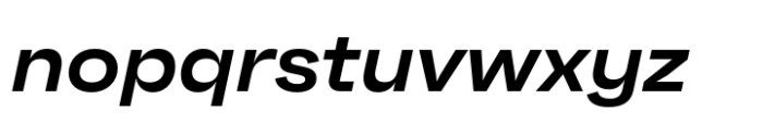 Neue Faktum Extended SemiBold Italic Font LOWERCASE