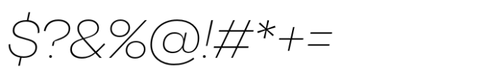 Neue Faktum Extended Thin Italic Font OTHER CHARS