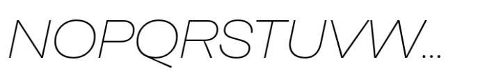 Neue Faktum Extended Thin Italic Font UPPERCASE