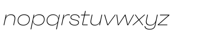 Neue Faktum Extended Thin Italic Font LOWERCASE