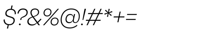 Neue Faktum ExtraLight Italic Font OTHER CHARS