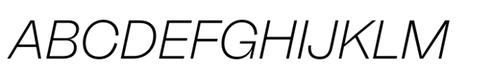 Neue Faktum ExtraLight Italic Font UPPERCASE