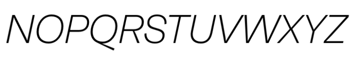 Neue Faktum ExtraLight Italic Font UPPERCASE