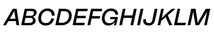 Neue Faktum Medium Italic Font UPPERCASE