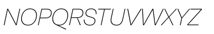 Neue Faktum Thin Italic Font UPPERCASE