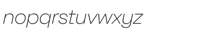Neue Faktum Thin Italic Font LOWERCASE