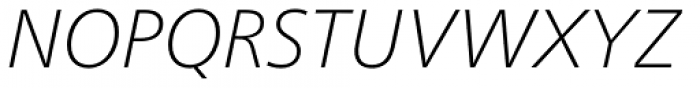 Neue Frutiger Com Thin Italic Font UPPERCASE