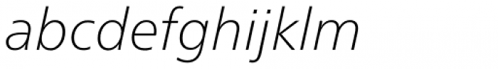 Neue Frutiger Com Thin Italic Font LOWERCASE